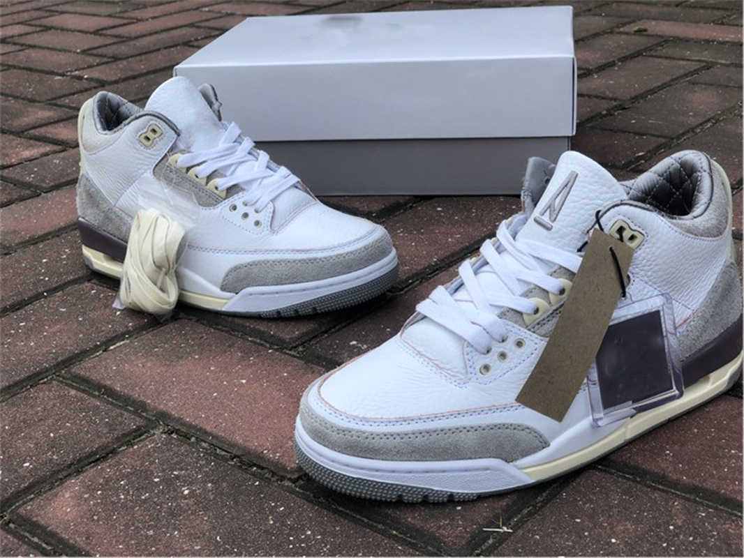 

2021 Release Authentic 3 A Ma Maniere 3s Man Athletic Shoes White Medium Grey-Violet Ore-White DH3434-110 Retro Sport Sneakers With