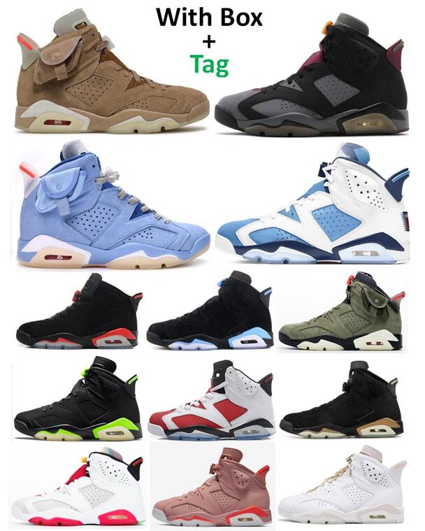 

6 Bordeaux UNC Gold Hoops TS British Khaki Blue Basketball Shoes Men 6s Carmine 2021 Black Infrared Bred Electric Green Hare Singles Day Paris Sports Sneakers, Dmp
