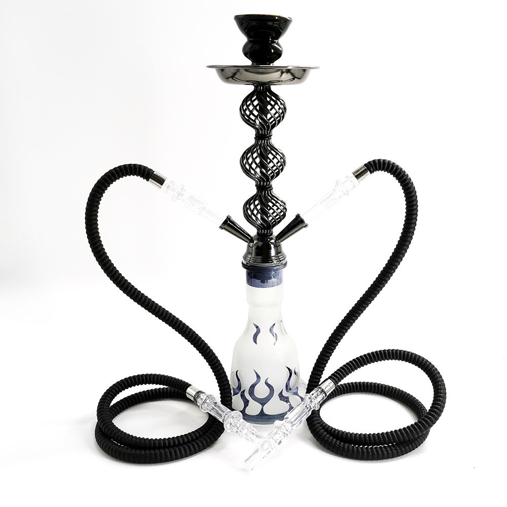 

Hookah Arabian Set Bar Double Kettle Iron Lantern Accessories Shisha