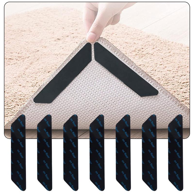 

Bath Mats 16pcs Rug Grippers Tape Anti Slip Pad Gripper Stops Carpet Slipping Make Corners Flat Bathroom Premium Reable