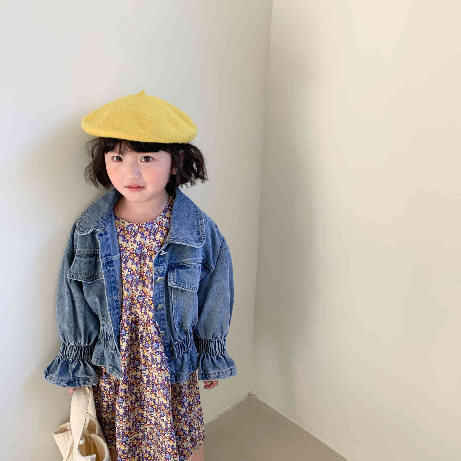 

Jackets Spring Korean Style Teenagers Kids Girls Denim Coat Long Sleeves Jacket Children Fashion Clothes E95 54SL, Blue