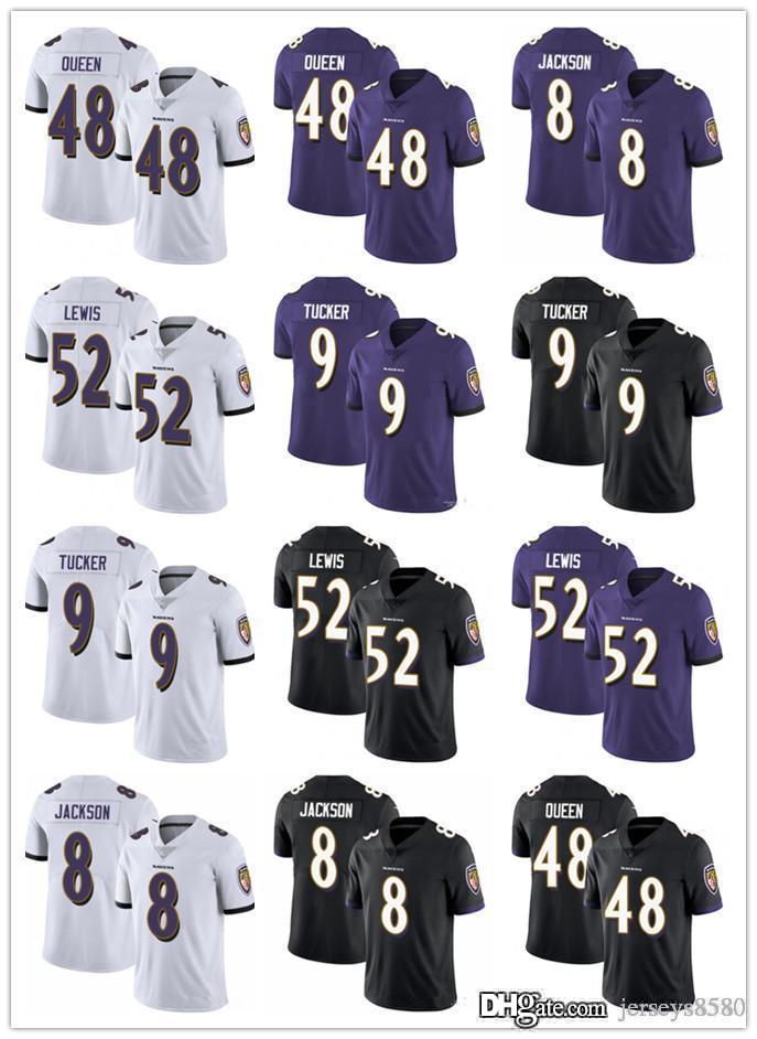 

Men women Youth BaltimoreRavensJersey 8 Lamar Jackson 52 RayLewis 48 Patrick Queen 9 Justin Tucker Black Football Jerseys, Color