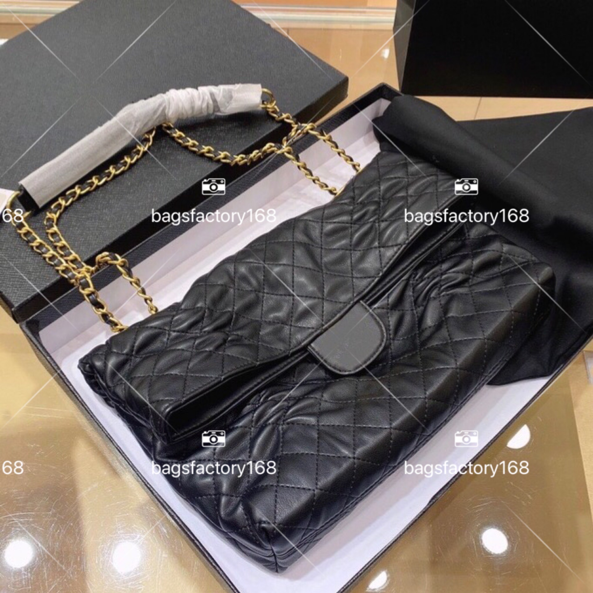 

Luxury Design High Quality Folding Fold Buckle Pleated Bag Soft Leather Handbag Cross-body Retro Casual Diamond Lattice Chains Shoulder Package