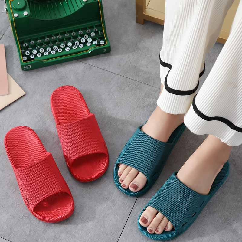 

luxury slippers sandals summer home 2021 soft soled japane plastic slippers bathroom bath couple women sandals men autumn and winter, Black