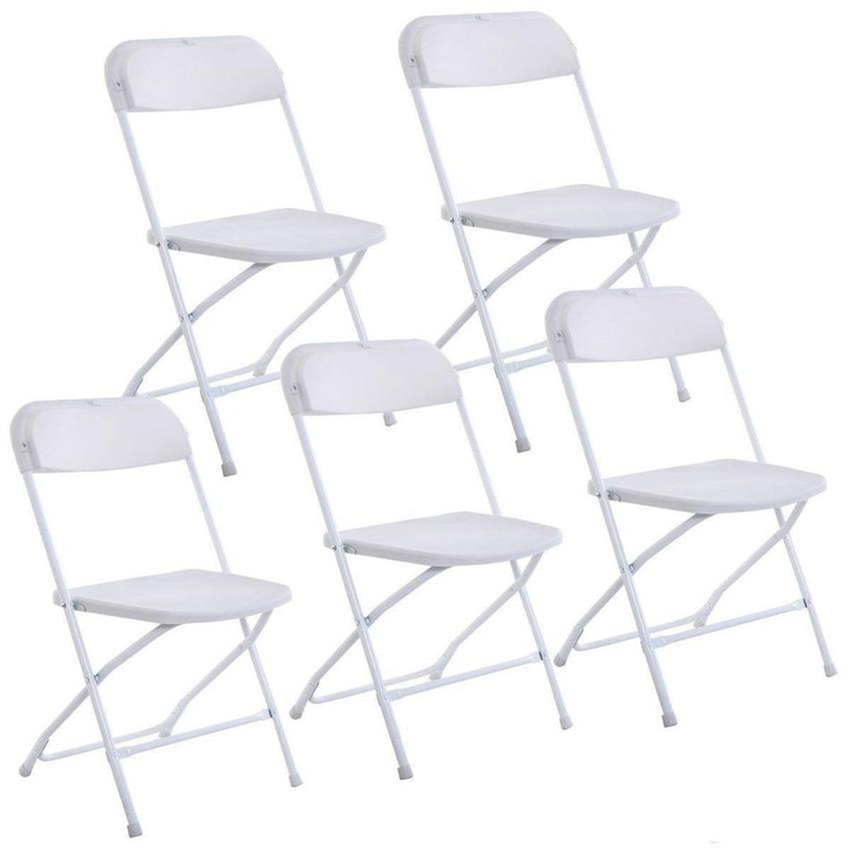 

New Plastic Folding Chairs Wedding Party Event Chair Commercial White GYQ