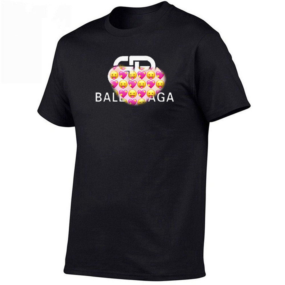 

2021 summer European high street female T-shirts fashion football casual tee men's espain tops male sporting clothes, Blue