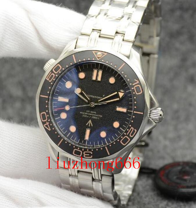 

U1 Quality James Bond 007 Mens Watch No Time To Die Ceramic Bezel Mechanical Automatic Watches Stainless Steel Flod Clasp Wristwatches, 50m waterproof