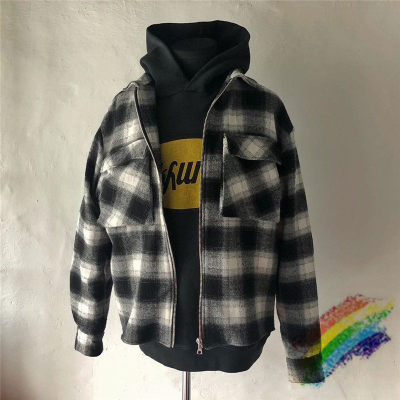 

Heavy Fabric Askyurself V6 Flannel Shirt Men Women 11 High Quality Fashion Top Tees Askyurself Shirts, White;black