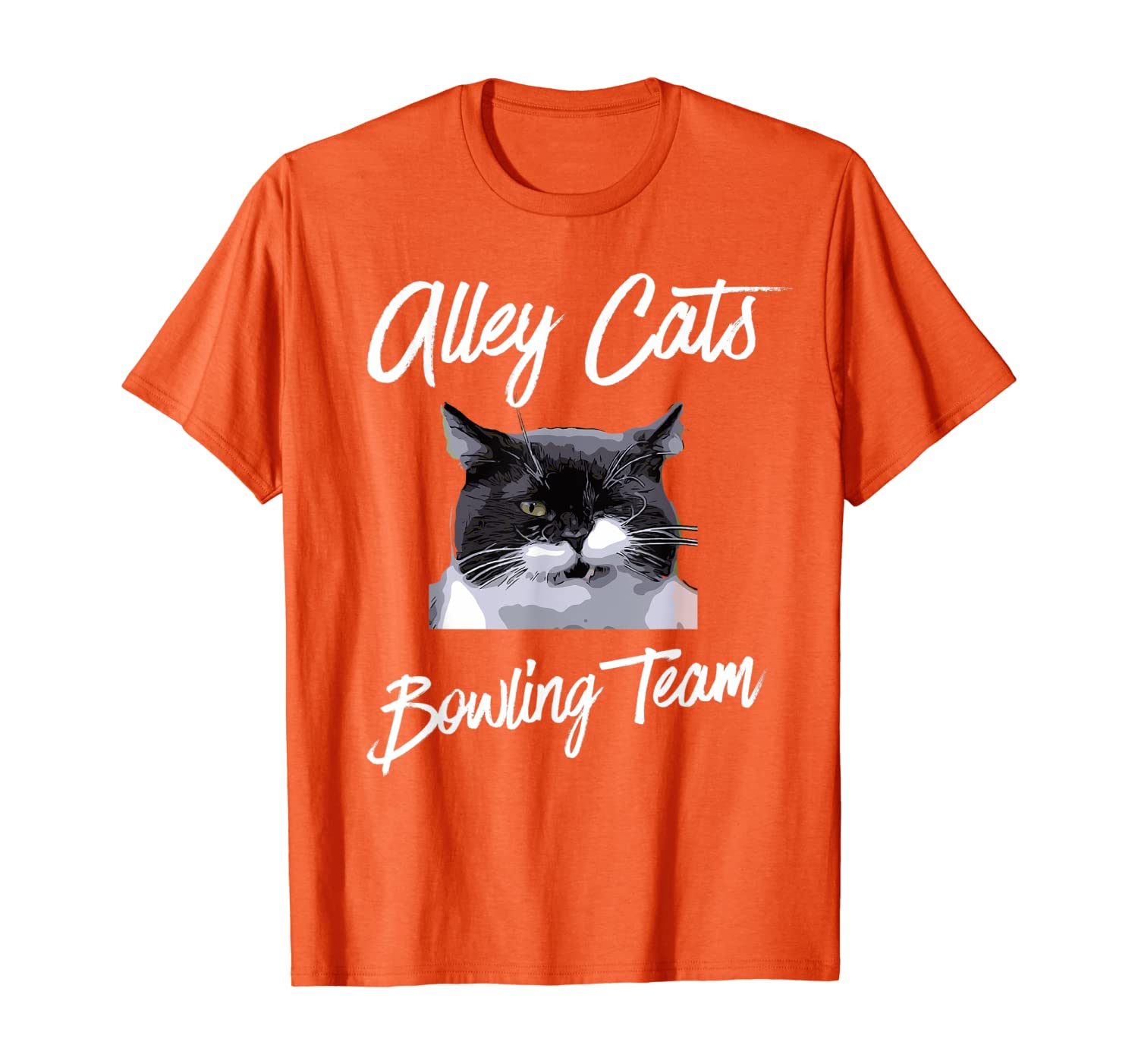 

Funny Bowling Shirt Alley Cats Bowling, White;black