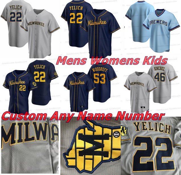 

Custom 2021 Milwaukee Jersey 27 ADAMES 22 Christian Yelich 8 Ryan Braun 12 Justin Smoak Lorenzo Robin eric yardley Brewers Baseball Jerseys, Blue;black
