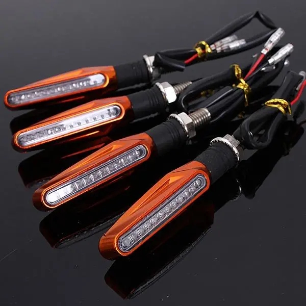 

4pcs Orange Motorcycle LED Turn Signal Indicator Blinkers Amber Light