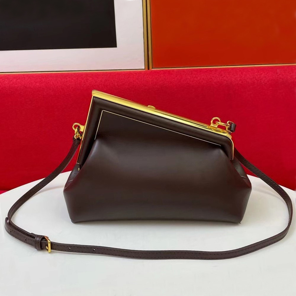 

Women handbag Evening Bags fashion Shoulder Bag Leather Alphabet pattern cloth lining Cloud shape style design, Coffee