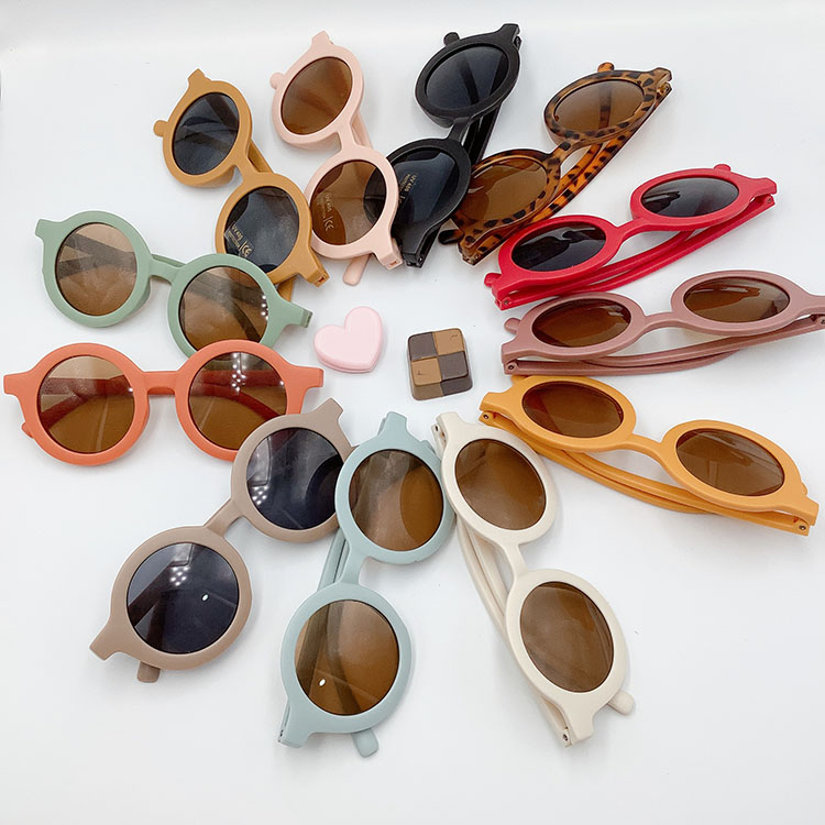 

Kids Sunglasses Kids' Sunblock Lovely Dull Polish Girls Boys Sunglass Ultraviolet-proof Infant Glasses Eyewear Child Shades Gift M3968