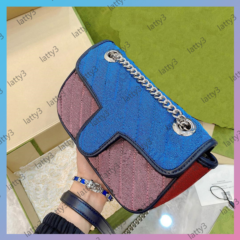 

Designers Women Handbags Purses Fashion Diagonal Shoulder Bag Designer Double Letter Trend Pattern Chain Bags Women's Temperament Handbag 55