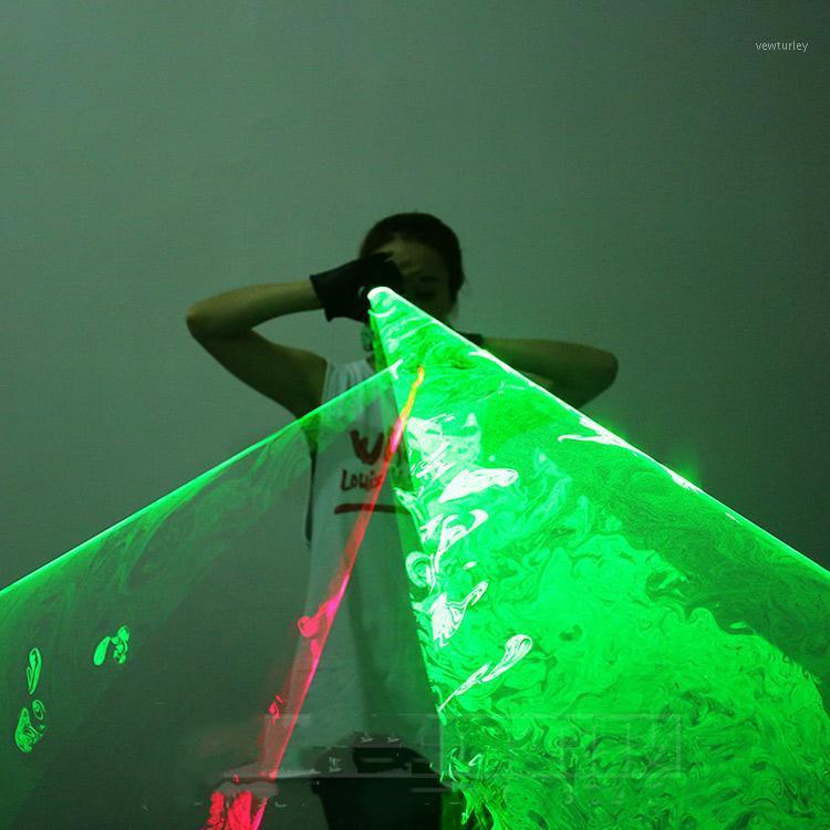 

Party Decoration LED Laser Gloves Green Red Color Swirl Man Show With 2 Rotating Vortex