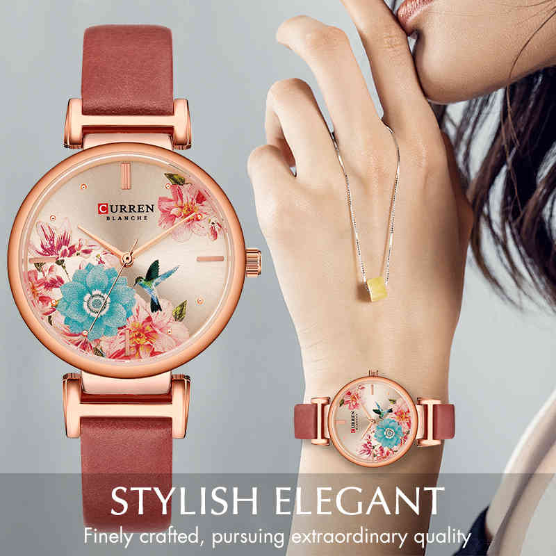 

CURREN Watches Stainless Steel Women Watch Stylish Design Wrist Watch for Girl Summer Ladies Watch Analog Quartz Clock 210517, M gold