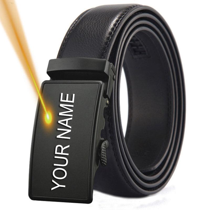 

Belts Free Name Belt For Men Genuine Leather Designer Men's Strap Jeans Ceinture Homme Gift Him, Black;brown