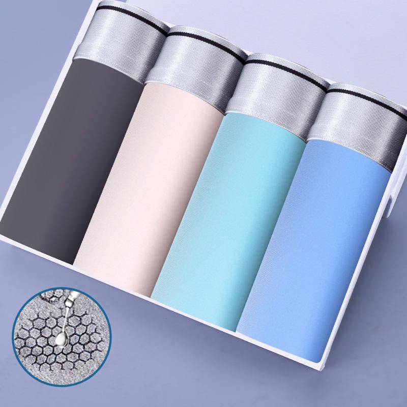 

Underpants 4pcs/Lot Men's Panties Male Man-Pack Shorts Boxers Underwear Slip Homme Calzoncillos Couple Sexy Set Calecon, 4-18