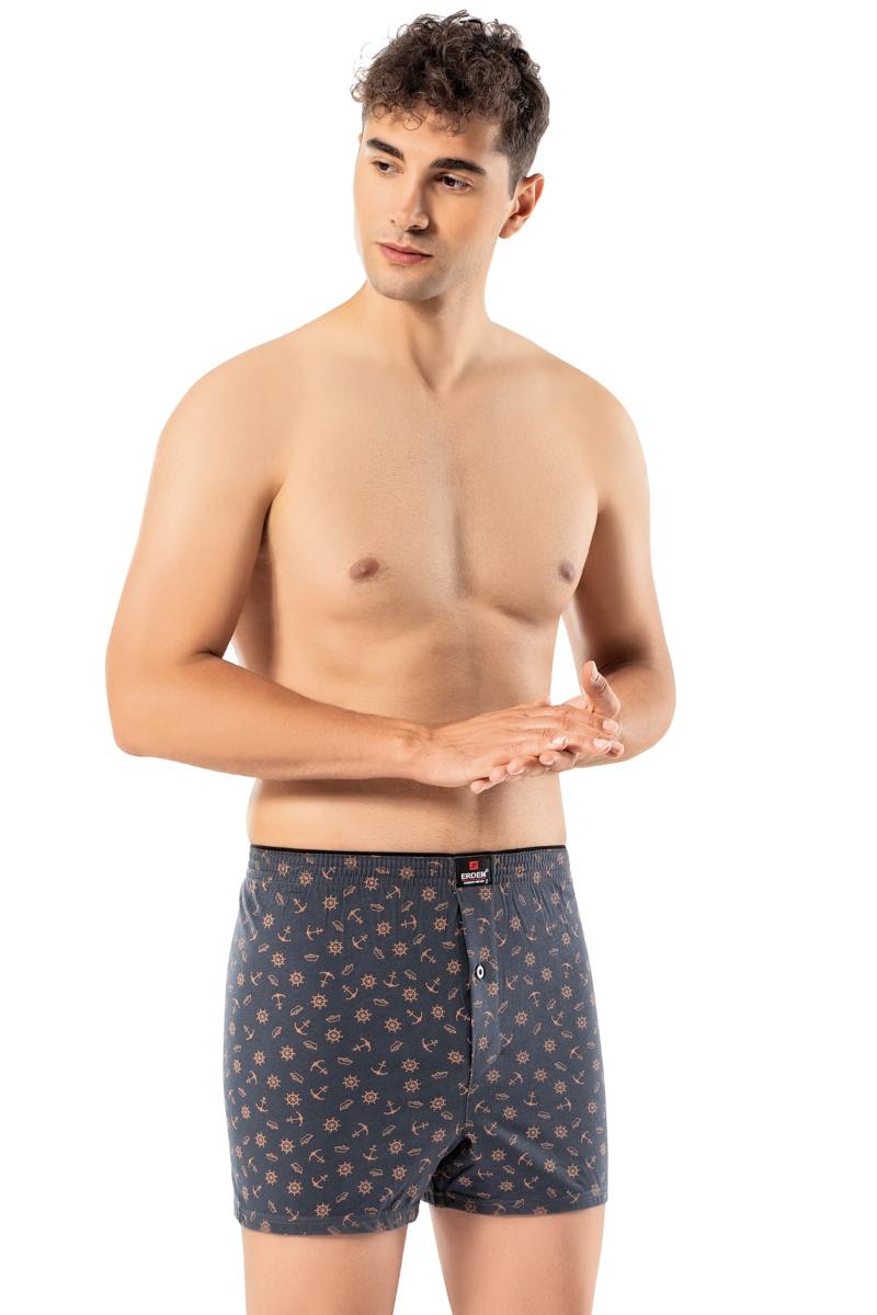 

Underpants Men Underwear %100 Cotton Boxer Extra Quality Wide Cut Fashion Summer Winter Turkish Textile Comfortable, 02