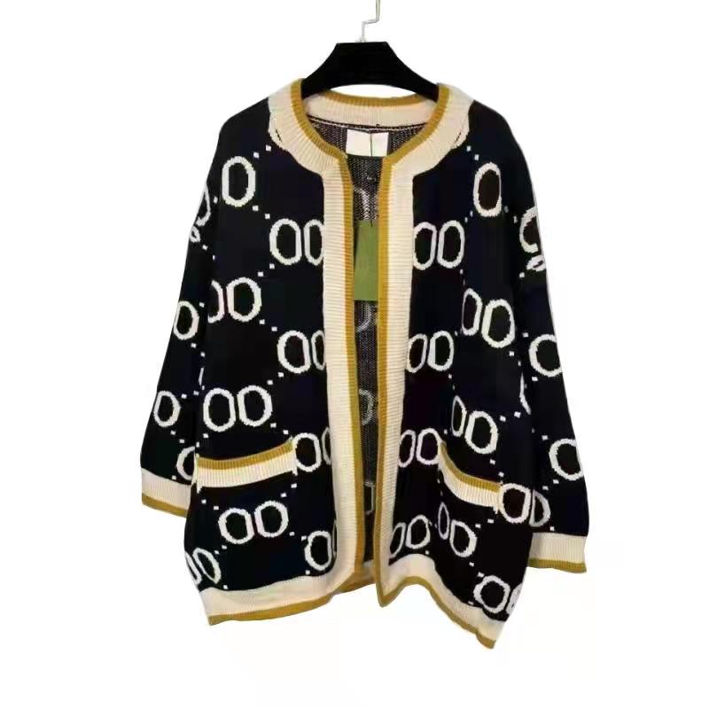 

2021luxury clothes womens sweater for woman designer sweaters casual knit contrast color long-sleeved autumn fashion classic