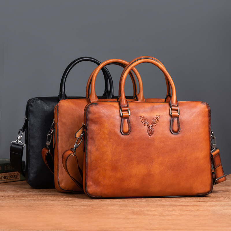 Briefcase 2021 Product Top Layer Tree Height Vegetable Tanned Leather Leisure 56-image-711931904