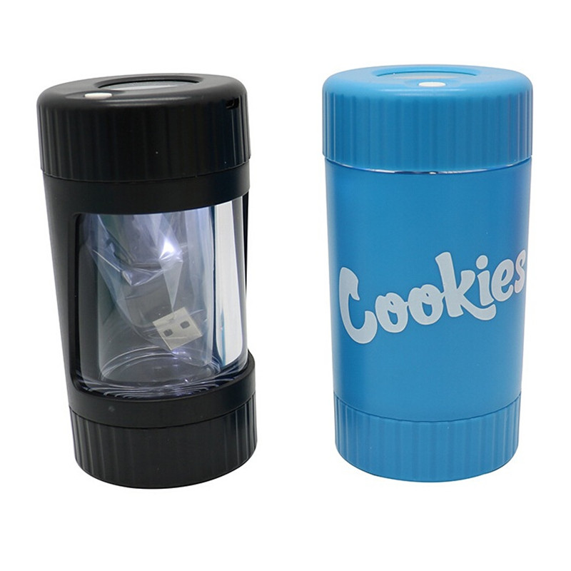 

COOKIES GLOW JAR with bottom grinder