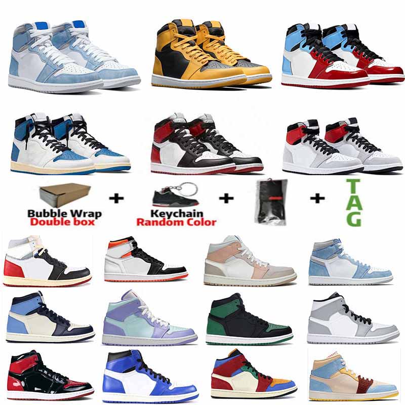 

2022 university blue 1 1s dark mocha hyper royal obsidian obsidian unc basketball shoes chicago twist union light smoke grey sneakers 1s wom