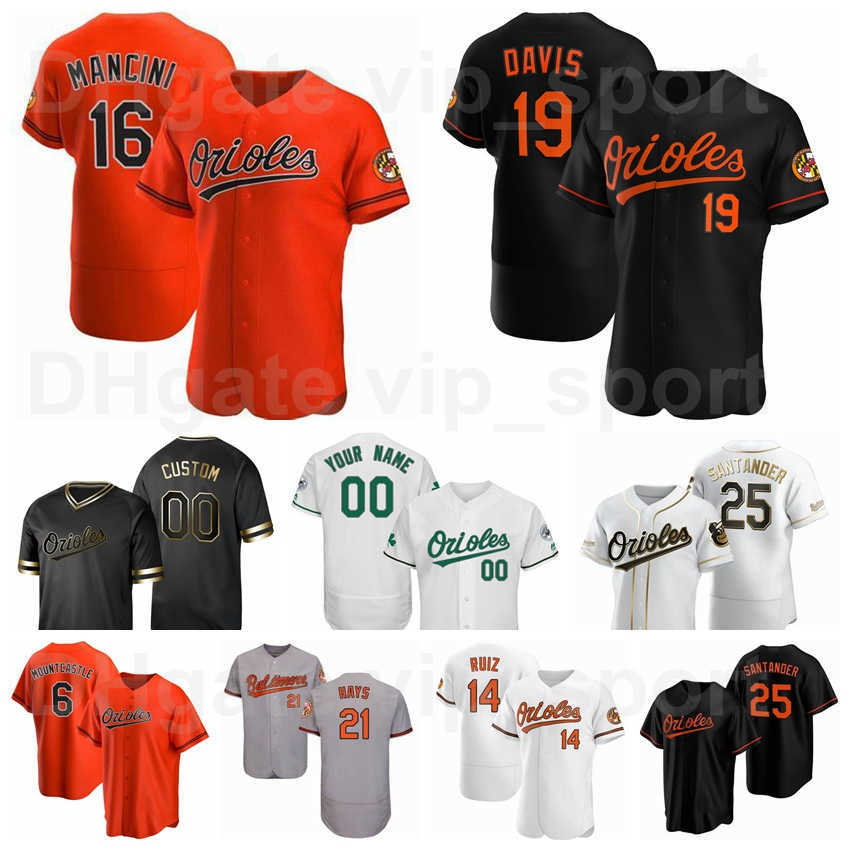 

16 Trey Mancini Jersey Baseball 25 Anthony Santander 6 Ryan Mountcastle 21 Austin Hays 14 Rio Ruiz 19 Chris Davis Men Kids Women, Men flexbase