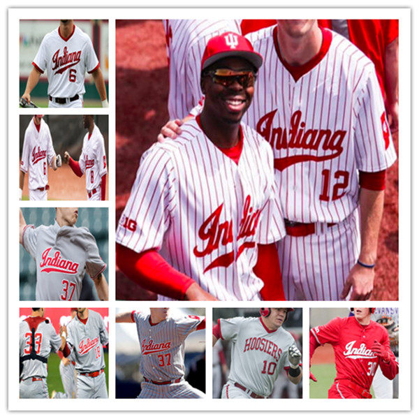 

Custom College Baseball Indiana Hoosier Jerseys Aaron Beck Max Wright Josue Urdaneta Schaffer Geremy Guerrero Connor Fenlong Tyler Grauer Seth Gergely Cline, Men white