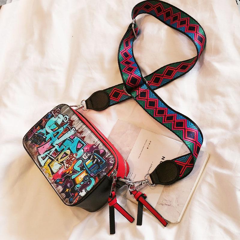 

Evening Bags Women Leather Bag Casual Crossbody Double Zip Square Shoulder Fashion Handbags For Wide Straps Messenger Purse, 1 shoulder bag