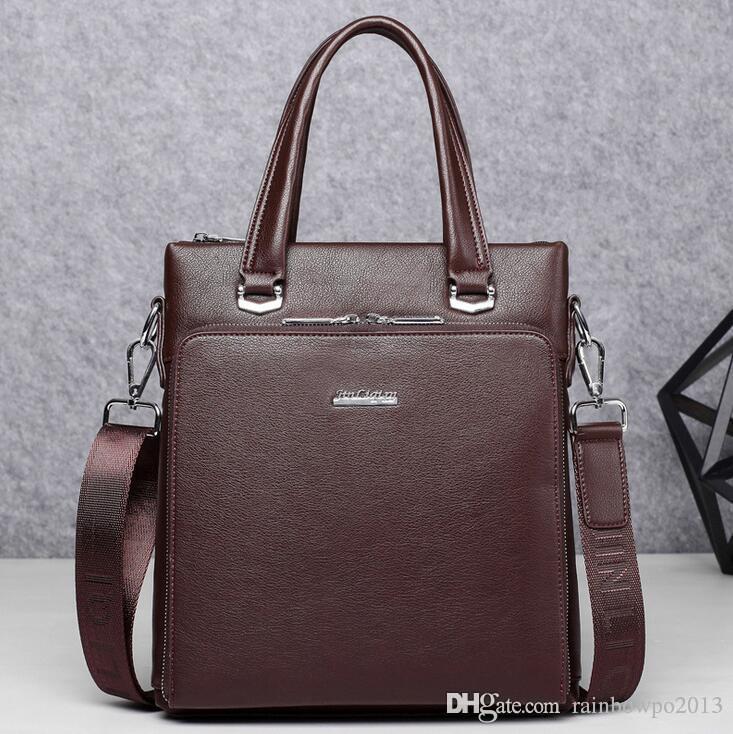 

Factory wholesale men bag simple pocket multi-functional man handbag fashion leather handbags simples leathers business briefcase, Black vertical section