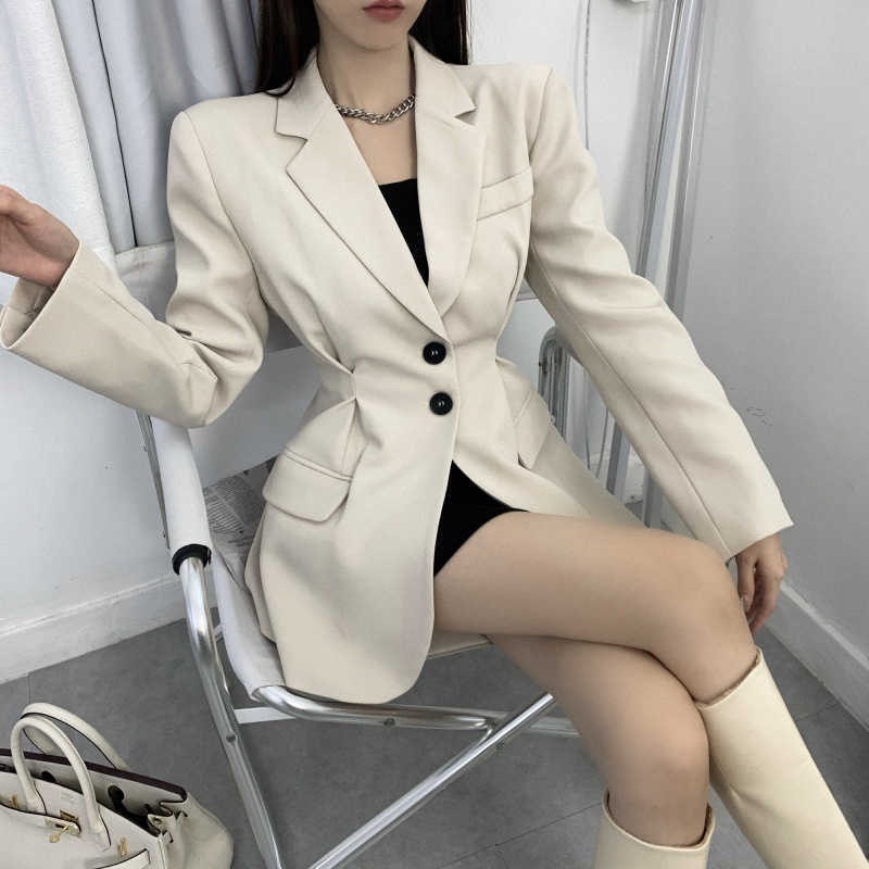 

Korean Casual Women Short Blazers and Jackets Work Office Lady Suit Chic Single Breasted Business Female Winter Blazer Coat 210604, Suit coat