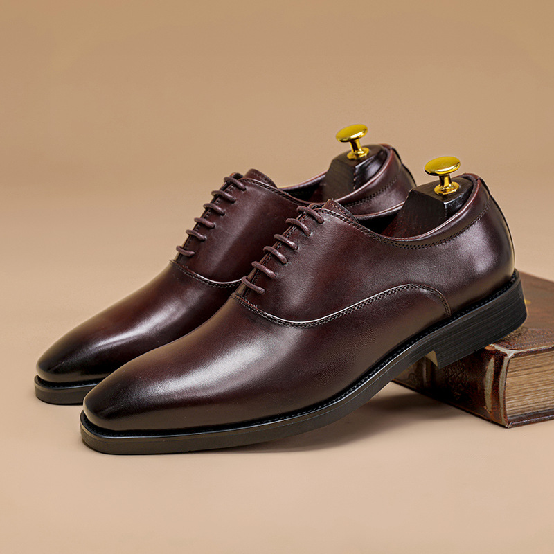 2021 Hommes Robe Chaussures Oxfords Style Véritable Cuir Véritable Talon Caoutchouc Spring Spring Automne Europe et Amérique Populaire Gentry Ang