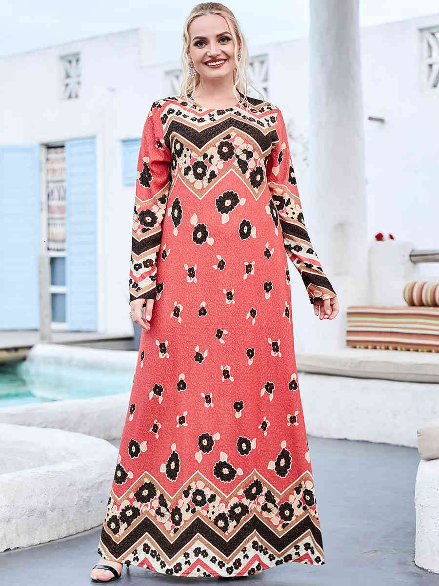 

Casual Dresses Ramadan Eid Mubarak Abaya Dubai Muslim Dress Turkey 2021 Islam Clothing For Women Vestidos Caftan Marocain Robe Lon, Red