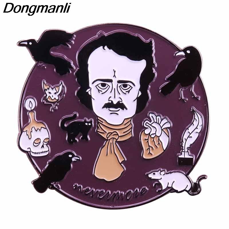 

Pins, Brooches P5660 Dongmanli Figures Crow Enamel Pin Badge Brooch Backpack Bag Collar Lapel Decoration Jewelry