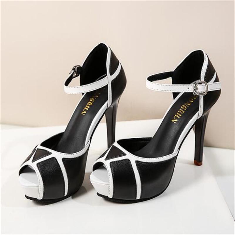 

Women Shoes High-heeled Comfortable Breathable Lightweight Casual Models Non-slip Wear-resistant Design Fashion Sandals, Black