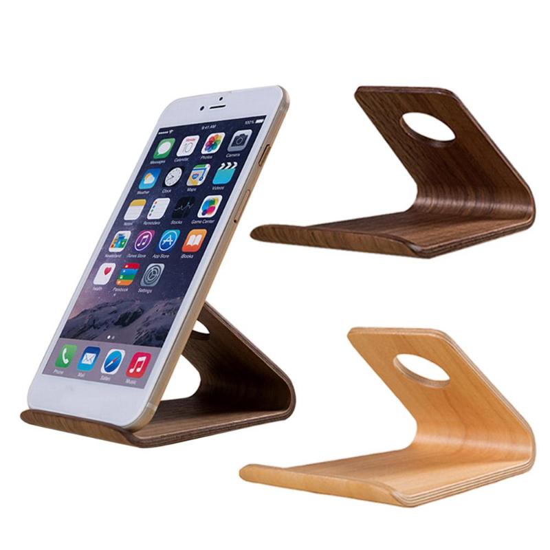 

Cell Phone Mounts & Holders Retro Elegant Universal Home Office Desktop Wooden Mobile Stand Holder