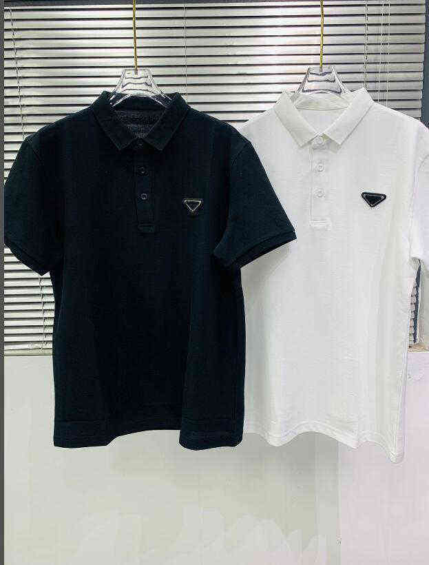 

tee double piqu cotton polo shirt Casual Summer Breathable Solid Color Top Quality Te 21ss Early spring Mens T-shirt Digner Letters, White