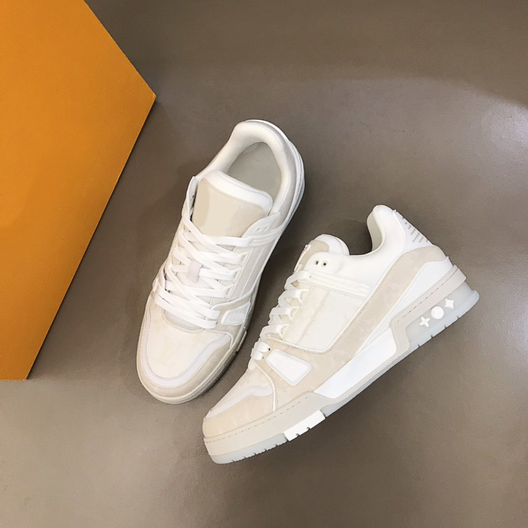 

High quality luxury designer shoes men casual Shoe Fluorescent yellow and white calfskin sneakers with box, As picture 1