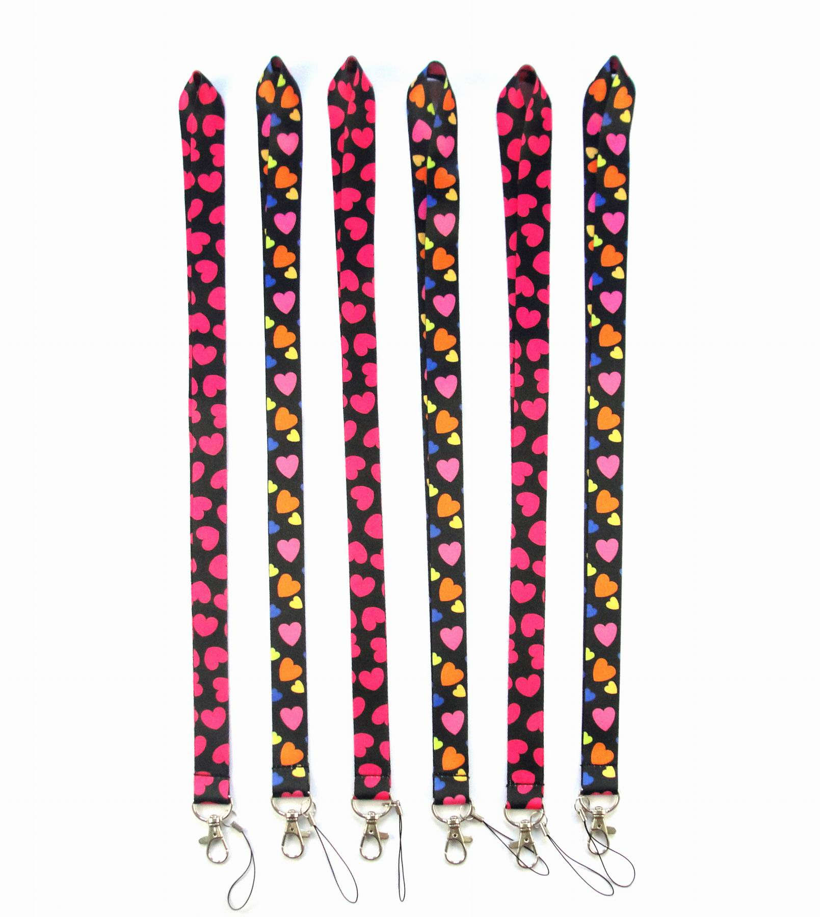 

KeyChain 10PCS Cartoon Pink heart Mobile phone Lanyard Key Chains Pendant Party Gift Favors Accessorie Small Wholesale