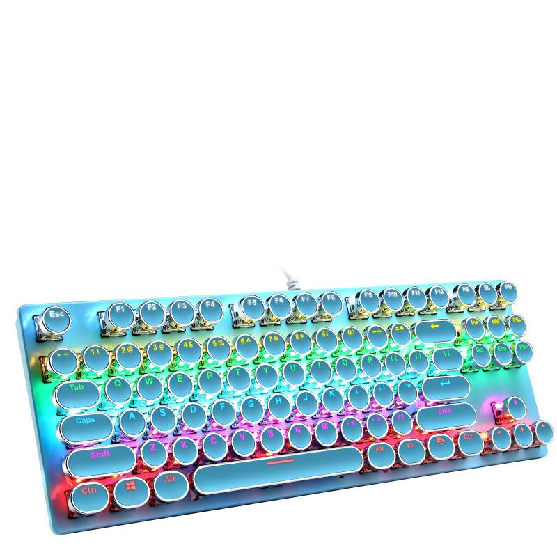 

Keyboards LEAVEN K550 Mechanical Keyboard USB Blue Switch 87 Key Game Electronic Competition Office