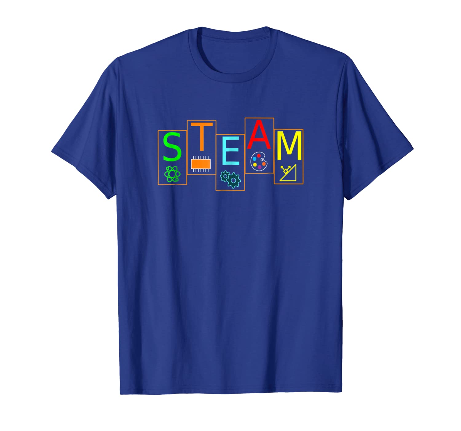 

steam symbols t- shirt stem science engineering art math tee, White;black