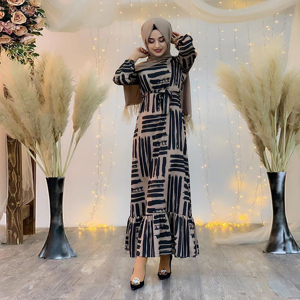 

Eid Mubarek Muslim Fashion Dubai Abaya Turkey Hijab Summer Dress Kaftan Caftan Islam Clothing For Women Robe Femme Ete Vestidos