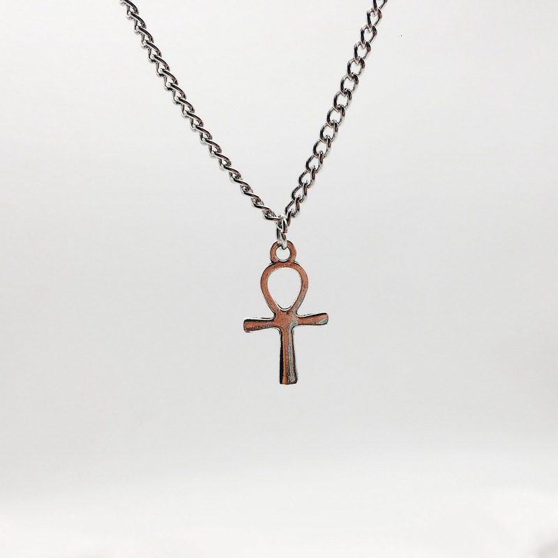 

Simple Classic Fashion Double Sided Cross Pendant Chain Necklaces Jewelry for Women, Silver