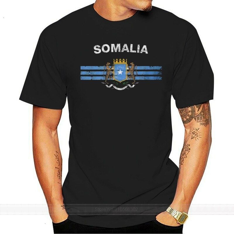 

Men tshirt Somali Emblem Somalia Flag T Shirt T-Shirt tees top
