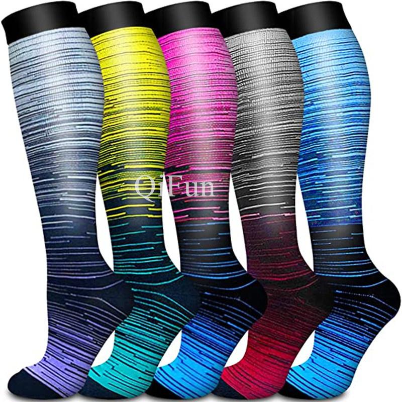 

Men's Socks Compression Women And Men Stockings Nursing Basketball Golfs Tube High Comression Sport, Wys049-orange