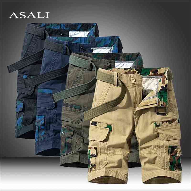 

Mens Military Cargo Shorts Brand Army Camouflage Tactical Shorts Men Cotton Loose Work Casual Short Pants Plus Size 210720, Bll6032khaki