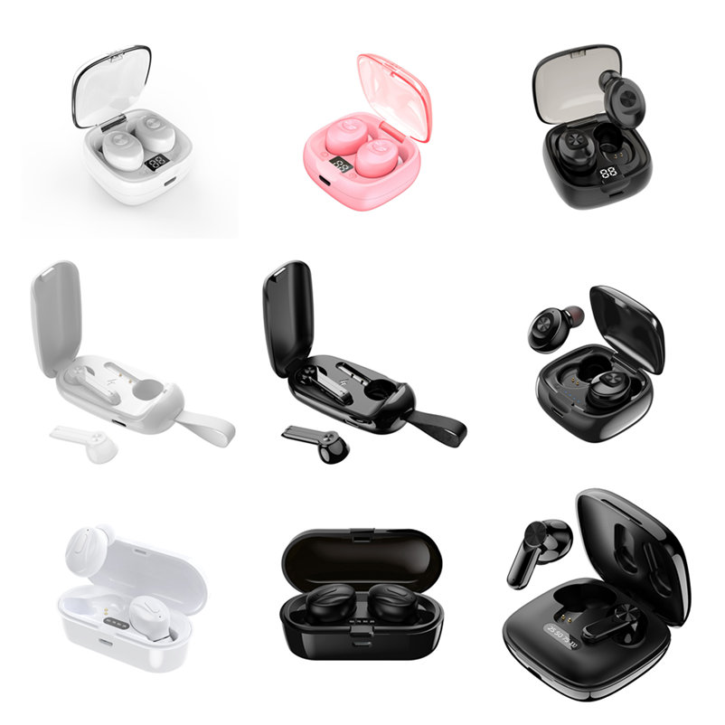 

2021 XG Series Digital Display Bluetooth Headset TWS Binaural Wireless 5.0 Stereo Mini Waterproof Headphones XG-8 XG-13