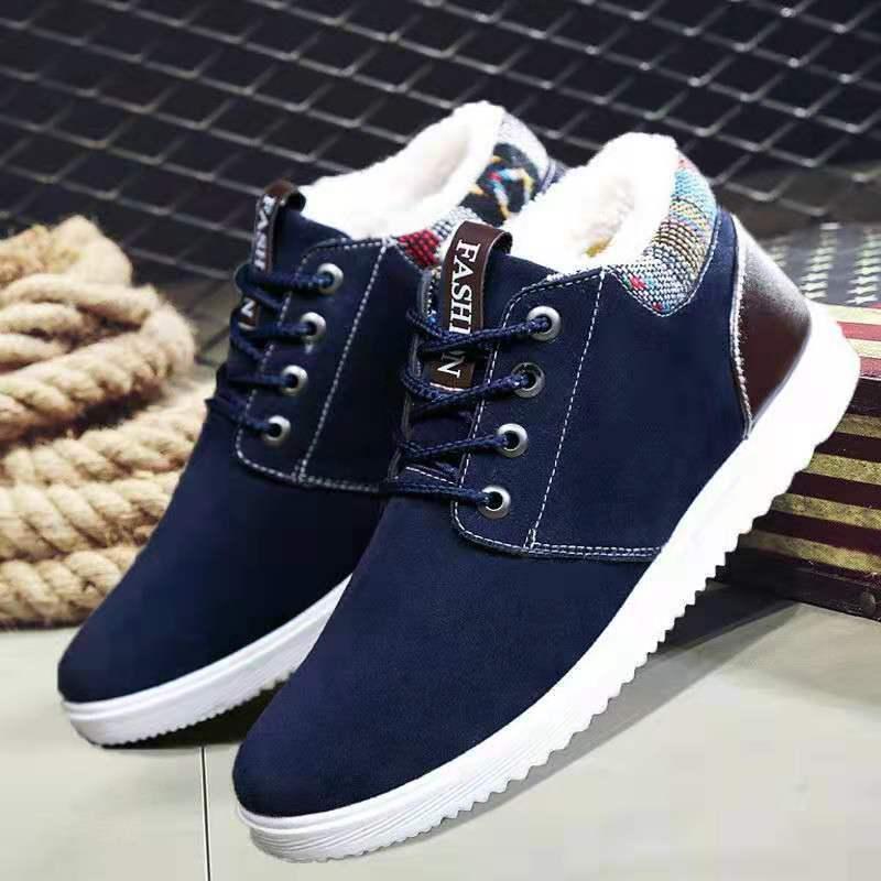 

Boots Autumn Winter Suede Leather Ankle Snow Men Shoes With Fur Plush Warm Male Casual Boot Sneakers 2021, Yellow