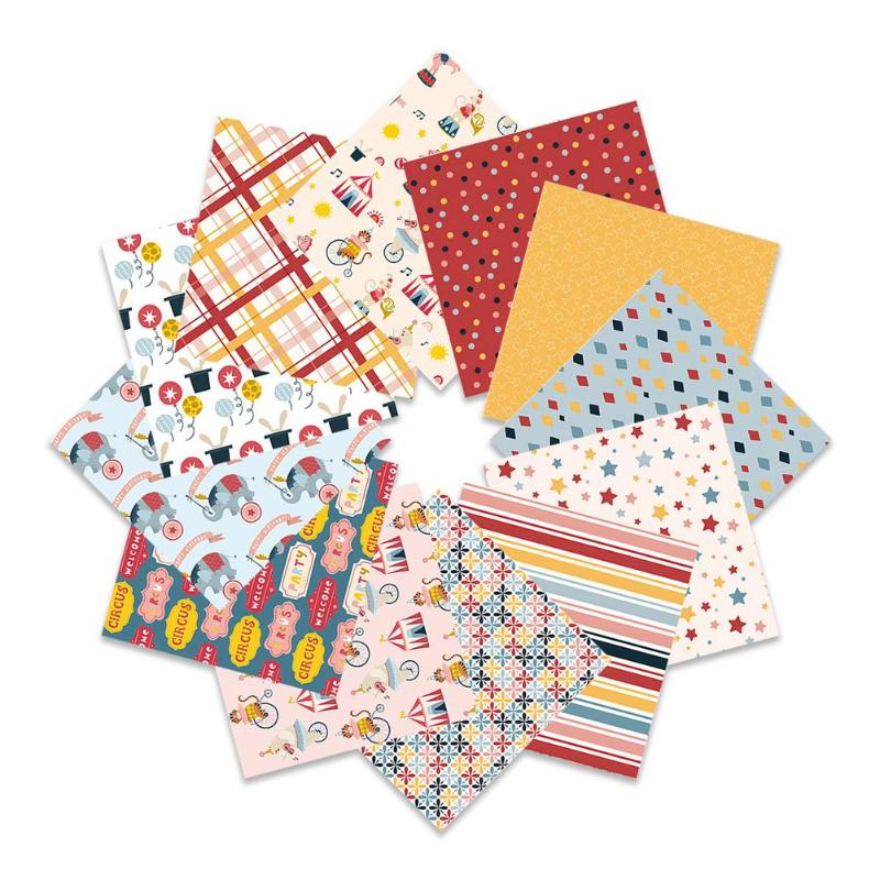 

Gift Wrap Multicoloured Scrapbook Material Paper Set 12 Designs Single-Sided 6x6 Inches Decorative For Card Making